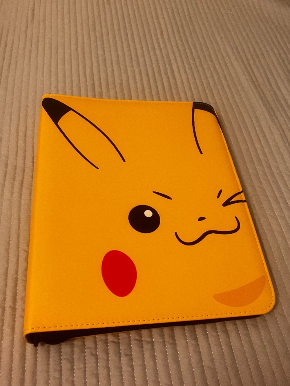 Pikachu Trading Card Binder 9 Pocket 40 Sleeves Yellow Pokémon Collector Album